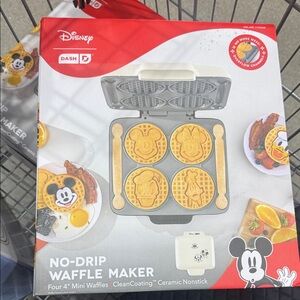 Disney Red and White No-Drip Waffle Maker